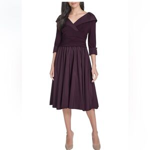 NWT Jessica Howard Elegant Purple Eggplant Women's Dress Size 14